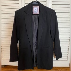 Black oversized blazer- Recycled Italian Wool Blend